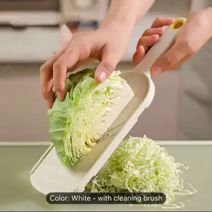 Manual Vegetable Shredder, Heavy-Duty Plastic Multipurpose Slicer/Shredder with Easy-Grip Handle & Sharp Blades, for Cabbage, Carrots, Potatoes, Onions, Beets, Compact Design with Ergonomic Grip, Durable Kitchen Tool for Salad Prep, Slicing & Shredding Ve