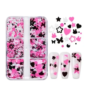 6 Grids of Sequins - #3 Pink Spade