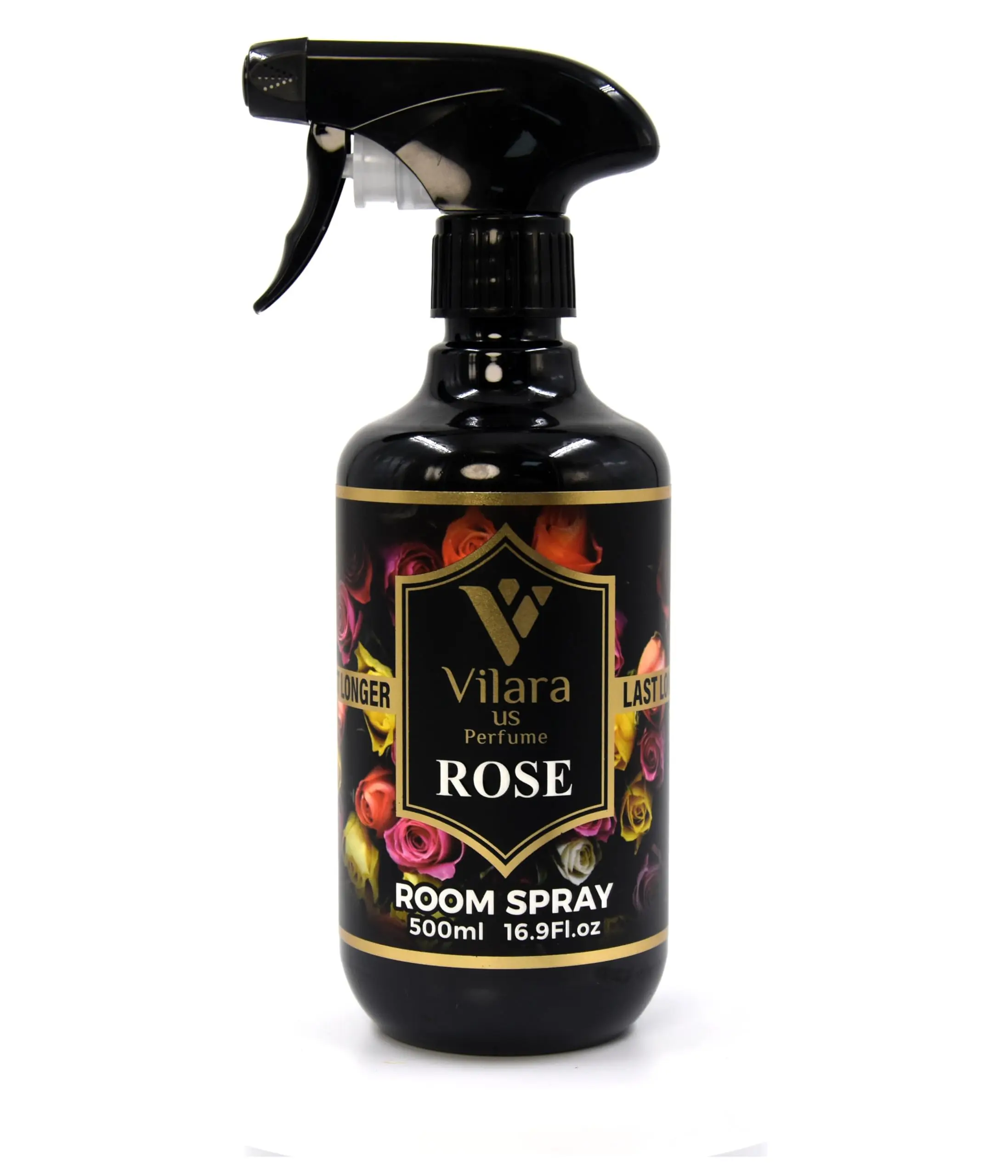 Vilara Rose Room Spray Freshener - Long-Lasting Luxury Scents - Room and Linen Spray for Bedding, Sheets, Fabric, Furniture - Home Guest Room & Bedroom Essentials for Aromatherapy - 500 ml (16.9 fl oz)