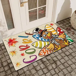 1 Pc Thanksgiving Turkey Diatom Mud Anti Slip And Water Absorbing Entrance Door Mat Indoor And Outdoor Door Mat Kitchen Dining Room Bathroom Bedroom Decoration Holiday Home Decor