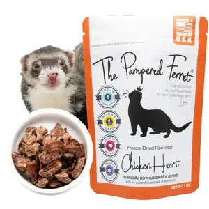 Freeze-Dried Raw Chicken Heart Treat for Ferrets