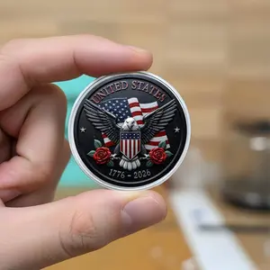 250th Anniversary USA Commemorative Coin 1776–2026 – Patriotic Bald Eagle American History Challenge Coin Collector Gift