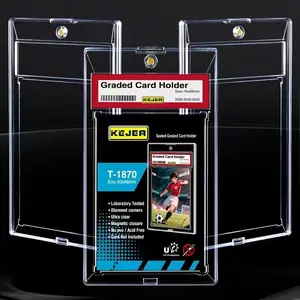 [Strong Magnet|Acrylic] 35PT Strong Magnet Acrylic Card Brick - 3rd Gen Magnetic Grading Holder |  Compatible with Sports Star, Trainer & PSA/CGC Cards, Trade Card Box, Trading Card Storage, TCG Storage