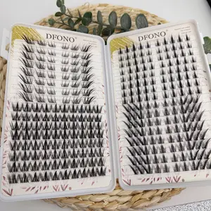 288 Pcs Large-Capacity Single-Clip False Lashes, Makeup, Natural Appearance, Realistic, Super Soft, Light and Lightweight, Suitable for Paired Combinations, 10-18 Mm Length, Eyelashes