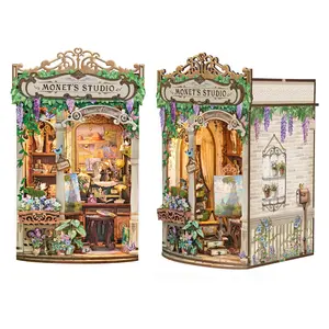 3D, DIY Book Nook Kit, DIY Model Kit, 3D Desktop Decoration Ornament, DIY Model Kit for Bookshelf Decoration, Wooden Handmade Puzzle, Crafts