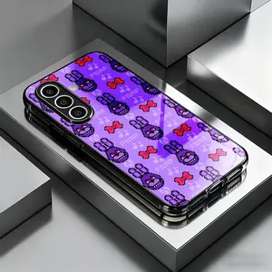 Horror Cartoon Fnaf Phone Case for Samsung Galaxy Models, Anti-Drop Tempered Glass Protection, Durable Back Cover Design