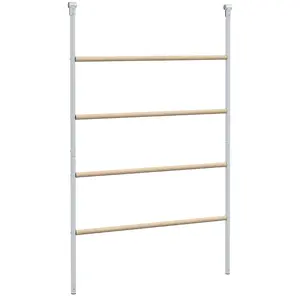 PawHut Chicken Perch for Coop, Wooden and Galvanized Steel Jungle Gym Roosting Bar Ladder for Backyard Poultry, 55" x 33.75"