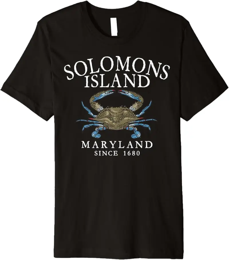 Solomons Island Maryland Blue Claw Crab Since 1680 White Premium T-Shirt