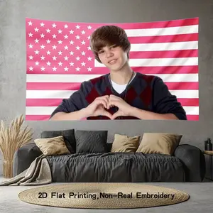 American Flag Pattern With Stars And Stripes 2D Flat Customizable Design For Patriotic Events And Celebrations Machine Washable Anti Fading Easy To Install Quick Delivery