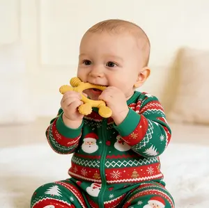 Deely Loved Baby Teething Toys Food Grade Silicone Teethers Soft Soothing Texture Ring Shaped Easy Grip Handles Ideal Gifts For Kids Pacifier Pacifierclip Safe Gentle Material