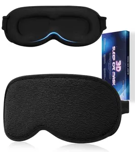 Jiaao 3D Contoured Sleep Mask - Soft & Breathable Eye Mask with Lash Protection for Deeper Sleep Comfort Foam Winter sleep mask Night