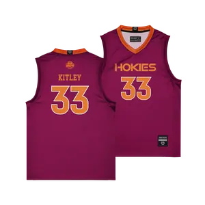 Virginia Tech Maroon Women's Basketball Hokies Jersey - Elizabeth Kitley