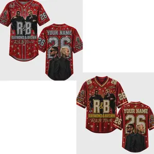 Custom R&B Tour 2026 Baseball Red Ver Jersey, Personalized Raymond and Brown Concert Fan Shirt (2D Only)
