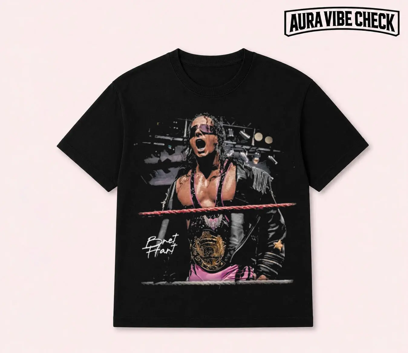 Vintage Bret Hart Hitman T Shirt Retro Pro Wrestling Graphic Tee WWE Legend Champion Merch Unisex Gift Men