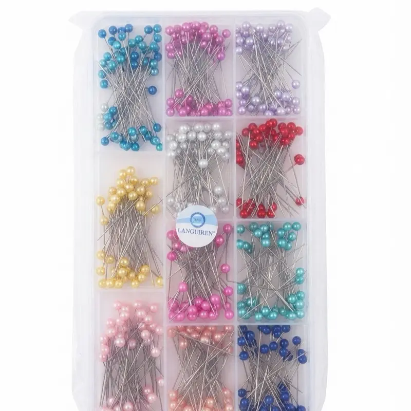 1.6in Pearlized Ball Head Straight Sewing Pins for Fabric, Dressmakers' Quilting, Jewelry DIY Craft Tools