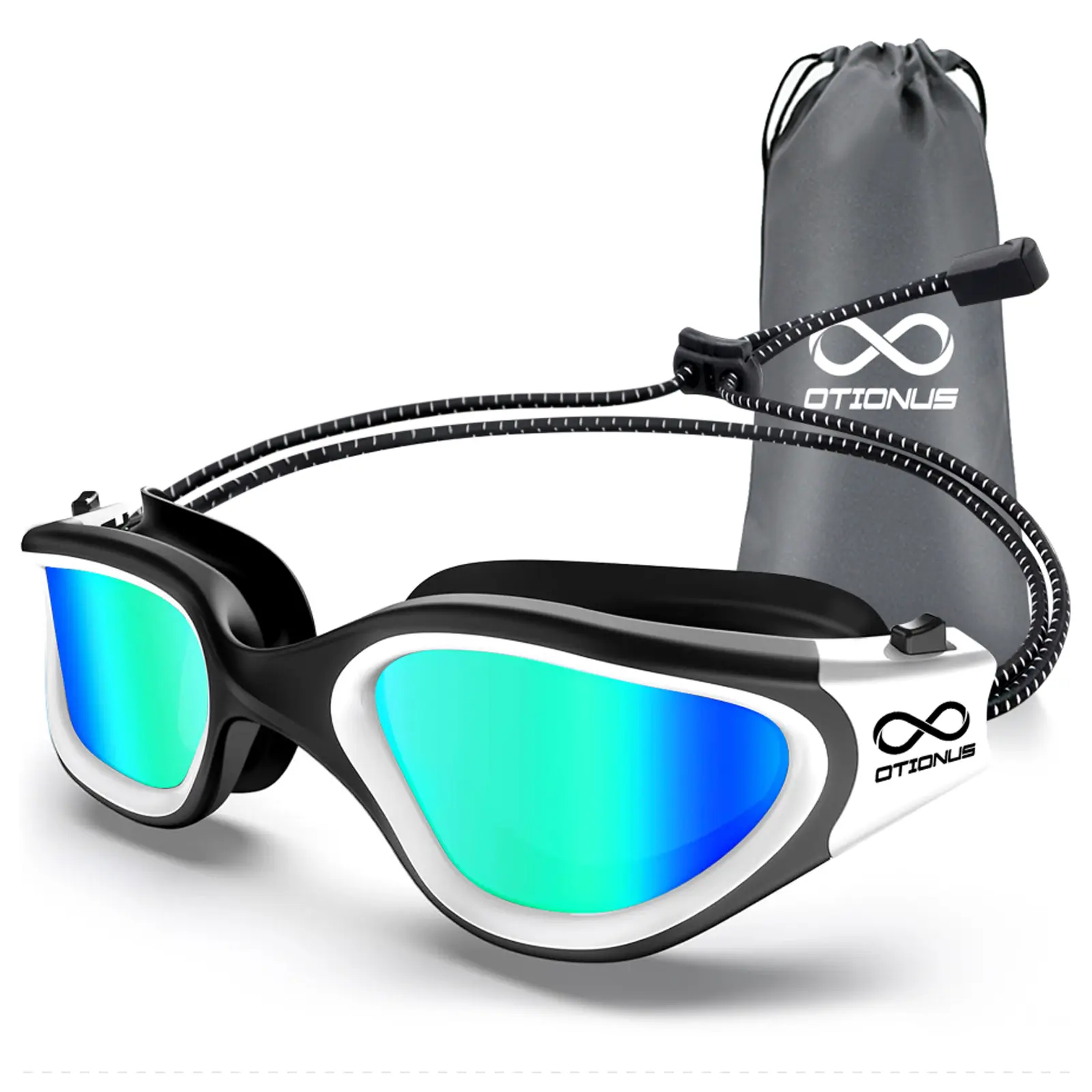 [BackToSchool]  Otionus Swim Goggles, Polarized Adult Swimming Goggles Bungee Strap No Hair Pulling Anti-fog Pool Goggles for Men Women#tiktokshopsummersale