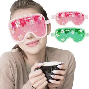 Ice Eye Mask Cold Gel Pack 2 Packs Reusable Cooling for Puffy Eyes, Dark Circles, Migraine Relief, Cold Compress Eye Ice Pack for Dry Eyes, Stress Relief, Headache, Christmas Gift for Women & Men