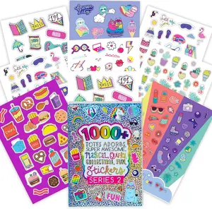 1,000+ Die-Cut Decorative Permanent Sticker Set with Adhesive Strips for Kids - Fun Colorful Craft Stickers for Notebooks, Journals, Tech Gadgets & School Essentials (Toys & Hobbies DIY Scrapbooking Supply), Permanent Sticker Stickers