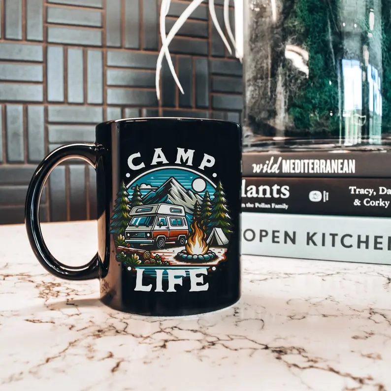 Camp Life Mugs, Gift for Campers, Nature Lover Mugs, Gift for Glampers, RV Camping Gifts, Campfire Coffee Mugs, RV Coffee Mugs, Camper Mugs
