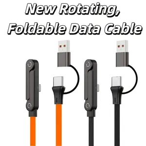 Dual-Interface Type-C/USB Charging Cable, Durable Braided Design, Ideal for Huawei & Xiaomi Devices, Perfect for Gamers & Office Use