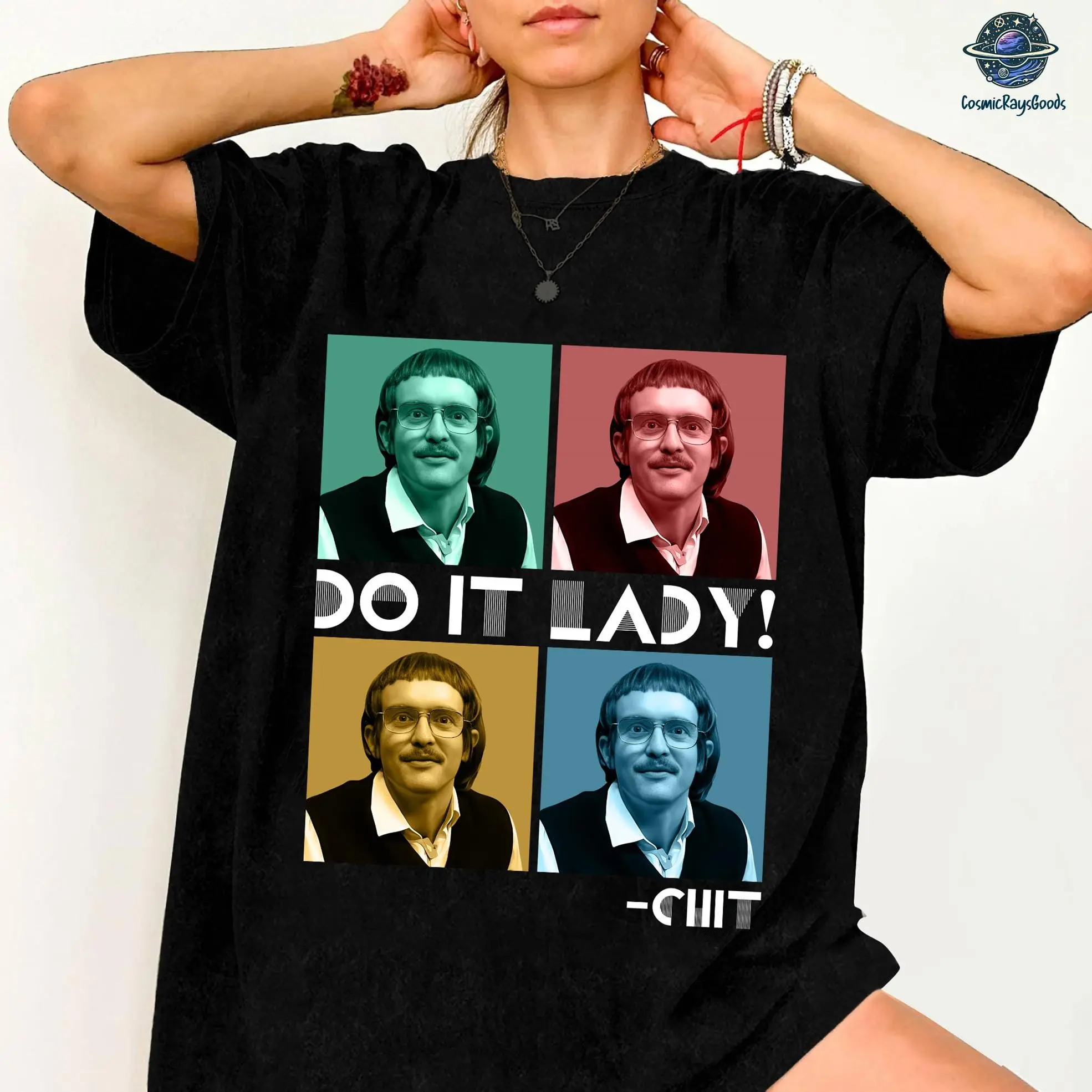 100% Cotton Do It Lady Chit Shirt, Retro Comedy T-Shirt, Funny Meme Graphic Shirt, Vintage Style Parody Fan T-Shirt, Chit Do It Lady Meme Shirt Golf Gift T-Shirt For Men And Women