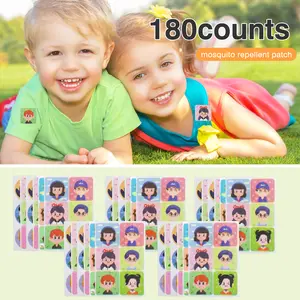 180 animal-shaped mosquito repellent patches with cute cartoon designs, providing 24-hour protection
