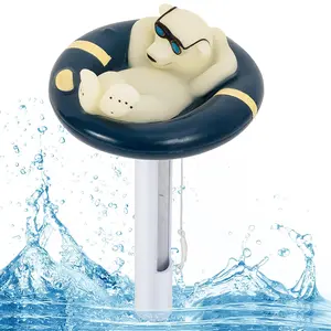 X-TBT71 Pool Thermometer Floating Easy Read, Leisurely Polar Bear Water Thermometer for Ice Bath with String, for Outdoor & Indoor Swimming Pools, Spas, Hot Tubs & Aquariums