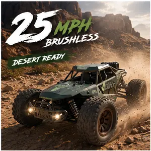 1/16 Scale 4WD RTR RC Monster Truck - Military Green Desert Off-Road RC Car, 25MPH High Speed, 2.4GHz Radio System, 2S Li-ion Battery