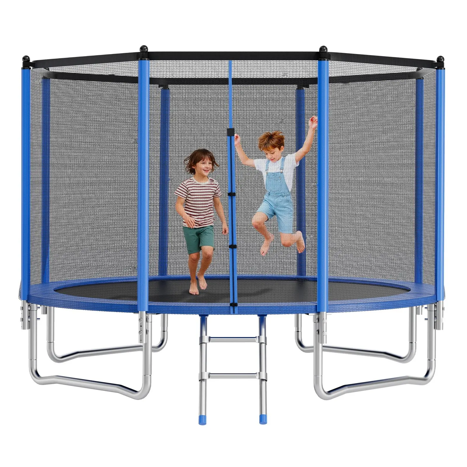 Outdoor Trampoline 14Ft Round Recreational Trampoline With Enclosure Net, ASTM Certified, Heavy Duty Jumping Trampoline, Rust-Resistant Powder-Coated Steel Frame, 450 Lb Weight Capacity, Safe Backyard Fun For Kids And Adults