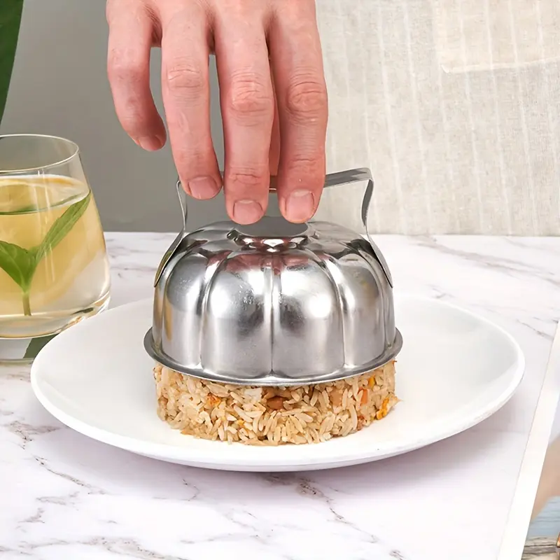 Easy Form Stainless Steel Japanese Onigiri Mold, Durable Cooking Tools, Non-Electric, Perfect for Pumpkin Rice Balls, Ideal for Home and Restaurant Use