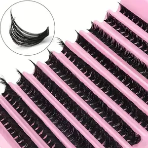 200 Cluster D-DD Curl False Eyelashes Extension Set, Cosmetic Eyelash, Natural High-End Reusable DIY Home Use, 10-16mm Long-Lasting Lash Extensions