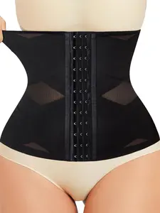 Women's Mesh Waist Cincher Belt, Breathable High Elasticity Abdominal Binder, Casual Invisible Buttoned Belly Band, High Waist Trainer for All Seasons