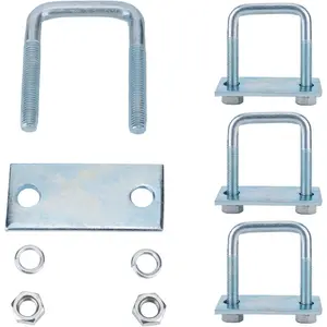 Leaf Spring Clamp Kit, Fits Up To 2.5 Inch Wide Leaf Springs, Locks Springs Together for Stabilizing, Better Axle Torque Control, 4 Pack (2.5" Wide)