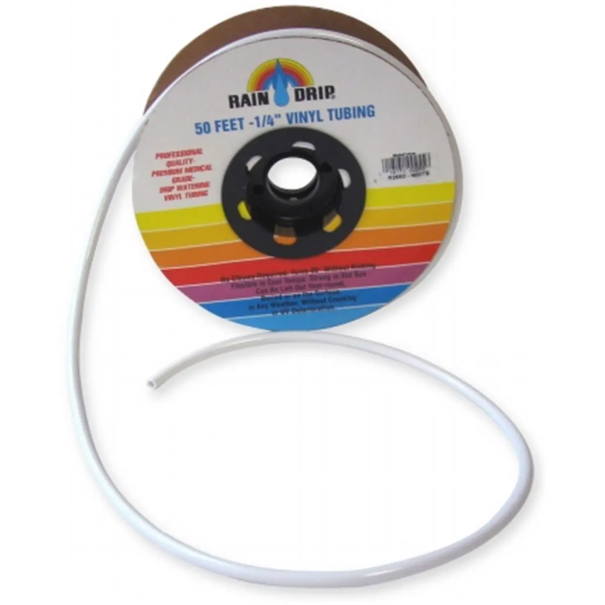 Raindrip .25in x 50ft White Plastic Feeder Tubing - .25x50 ft for Tools & Hardware, Pumps & Plumbing, Ideal for Complete Circuit Setup