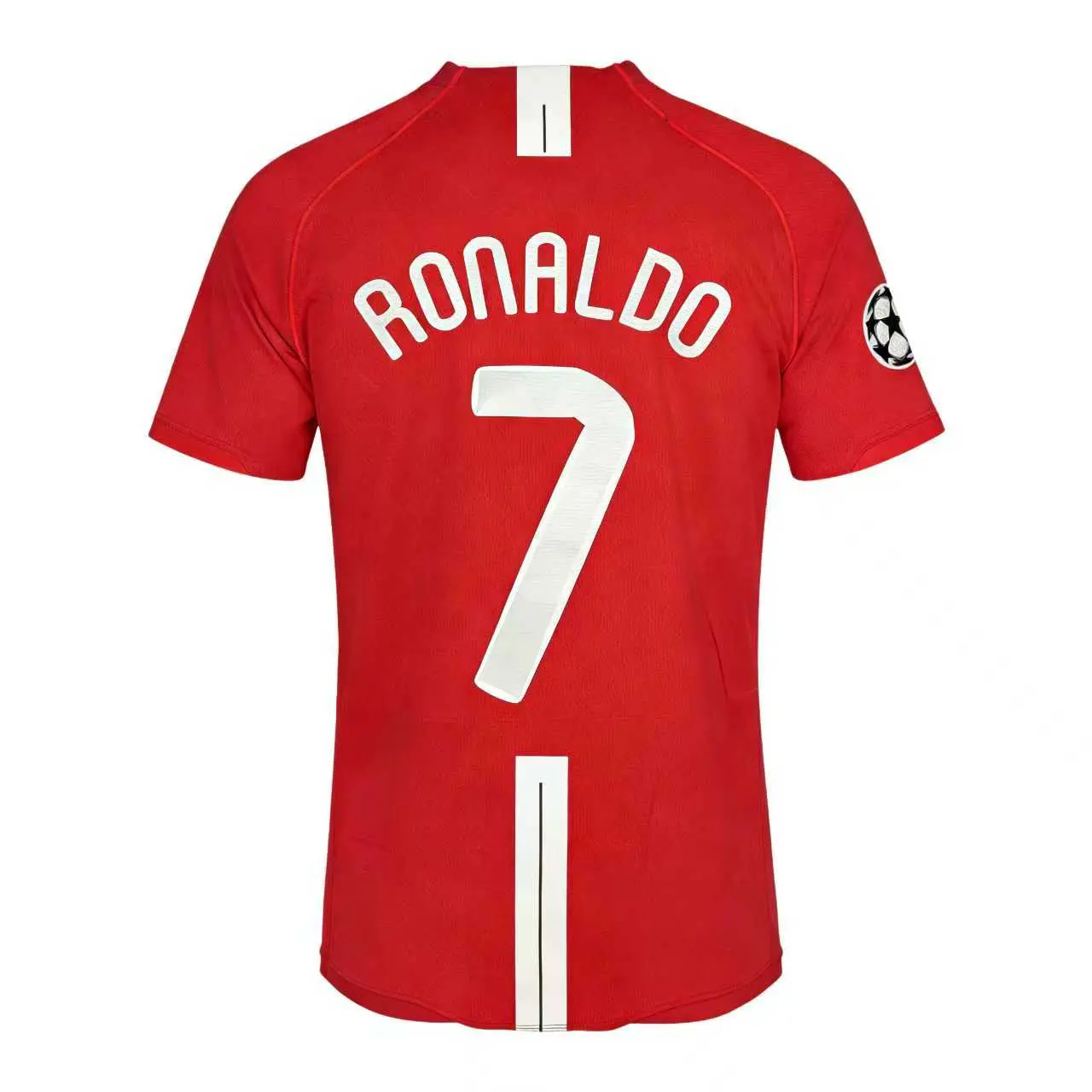 07 08/Away Kit/Short Sleeve /7# Ronaldo/Retro/Soccer Jersey/Red/Fans Version