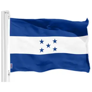 G128 Honduras Honduran Flag | 3x5 feet | Printed 150D - Indoor/Outdoor, Vibrant Colors, Brass Grommets, Quality Polyester, Much Thicker More Durable Than 100D 75D Polyester