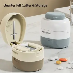 3-in-1 Pill Crusher Pill Grinder, Pill Crusher Fine Powder, Pill Crushers for Elderly with Pill Cutter and Storage, Pill Cutter Splitter for Small or Large Pills