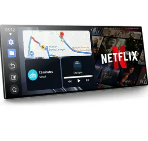 10.25" Big Wireless CarPlay Screen Watch Youtube/Netflix/TikTok While Parked Auto-Connect, iPhone 8-15+ & Android 11+ Any Car Upgrade