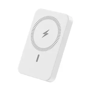 10000mAh Magnetic Wireless Power Bank Charger - 22.5W PD Fast Charging, Foldable Stand, LED Display, Durable Lithium Battery, USB-C Cable, Compact Black 5000-10000mAh Mobile Accessory for iPhone 17/16/15/14 Series, Travel Electronics Accessory