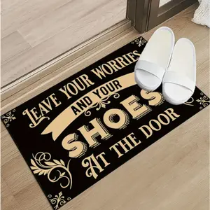 1 Piece To Leave Your Troubles and Shoes Welcome To The Entrance Carpet Floor Mat Home Decorative Rug Indoor Home Decoration