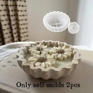 2pcs Candle Making Silicone Molds, DIY Wax Mold Set for Crafting Candles, Handmade Crafts, High-Quality Non-Stick Design, Perfect for Home Decor & Gifts, DIY Kit