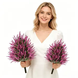 1pc Artificial Lavender Floor Plug Tree Flower with Bracket, Uv-Resistant Fake Mixed Shrub Flower Arrangement Suitable for Spring Summer Indoor/Outdoor Decor: Home Decor, Hotel Garden Wedding Scene, Holiday, Vacation, Garden Ornaments