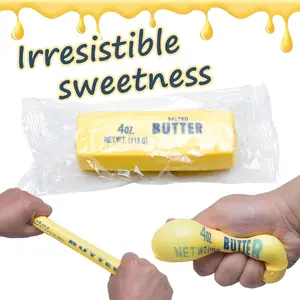 Butter Squish Stick Fidget Toy – Ultra Soft Flour-Filled Squishy, Satisfying Squeeze & Slow Rise Texture, Sensory Play Toy for Kids 3+ & Adults