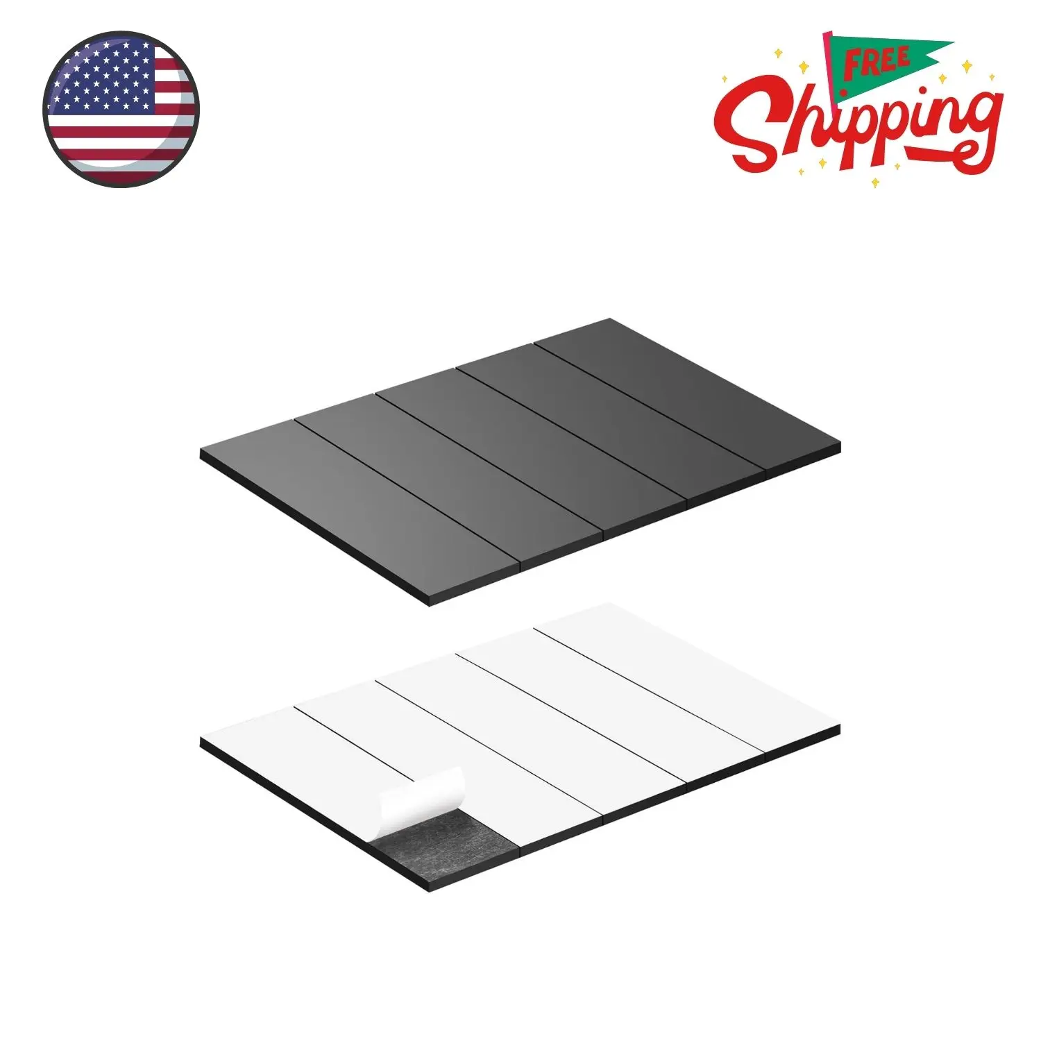 Magnetic Strips Self Adhesive,10 Pack 3" x 3/4" (75 x20 x 2 mm)