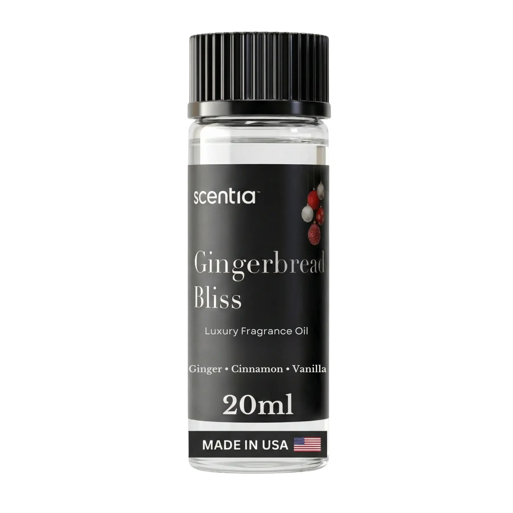Scentia Gingerbread Scented Essential Oil - Diffuser Oil Refill with Spicy Scent, Gingerbread Cookie, Floral Blend Aromas, Ideal for Cold Diffusers, Holiday Celebrations Fragrance Oil