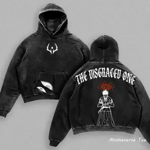Sukuna “The Disgraced One” Vintage Washed Oversized Gym T-Shirt & Hoodie– Jujutsu Kaisen Anime Graphic Tee, Ryomen Sukuna Curse King Manga Shirt, Streetwear Casual Apparel, Unisex Top, Gift for JJK Fans