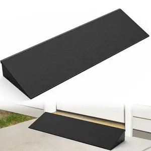 Nilight 1.6" Rise Threshold Ramp for Doorways, 19.7" Wide Low Profile Rubber Smooth Access Door Ramp for Doorway, Curb, Home Steps, Bathroom