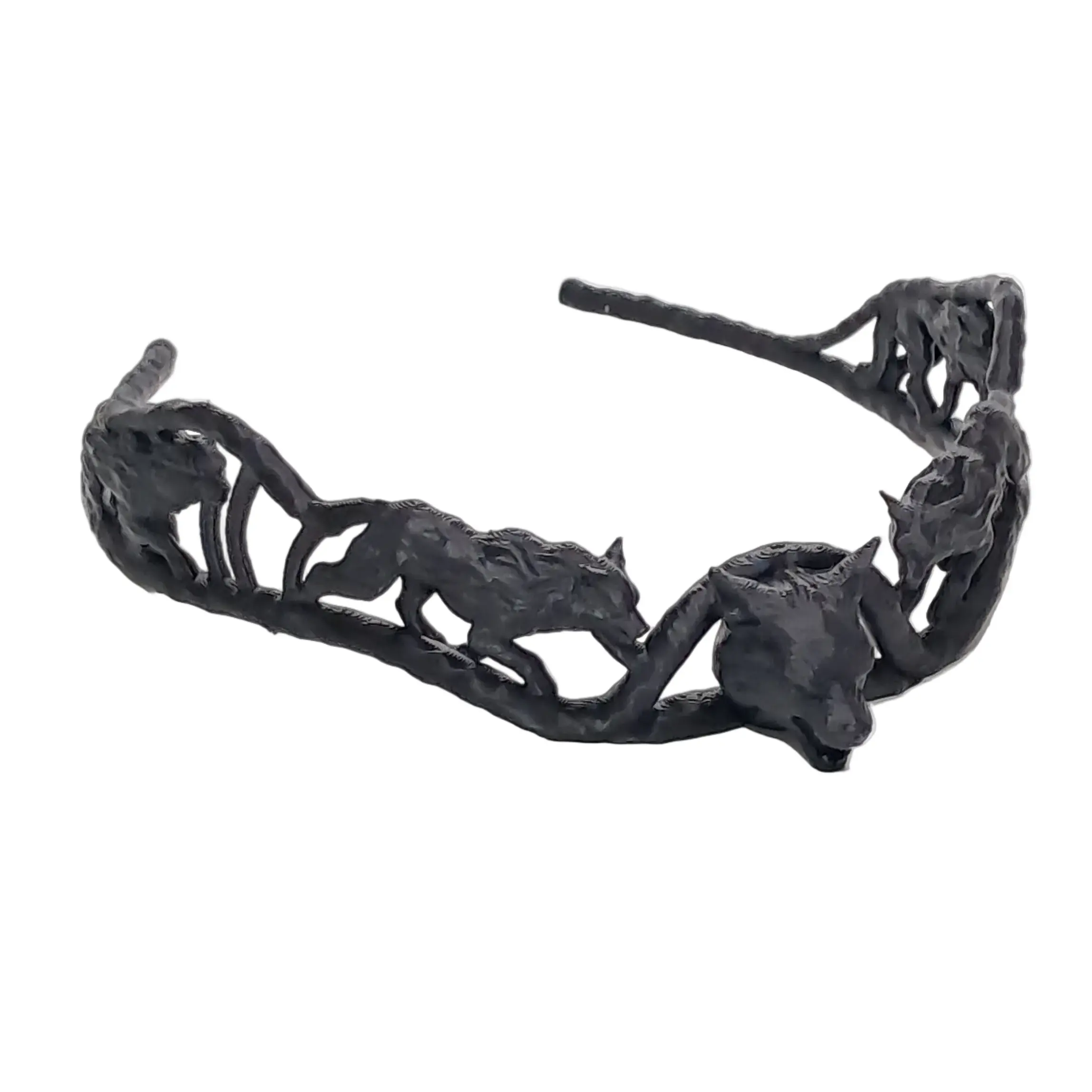 3D Printed Wolf Tiara - Bold, Detailed Fantasy Hair Accessory for Cosplay Costume, Wild Side Headpiece