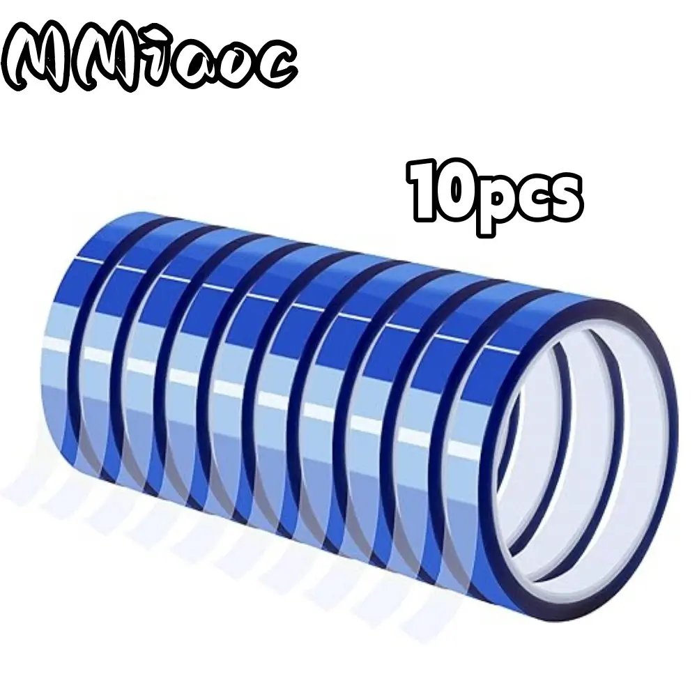 10 Rolls of Heat Transfer Tape for Sublimation, Measuring 10Mm by 30M (98Ft) - Made from Polyvinyl Chloride, Resistant to Heat, Leaves No Residue, Suitable for Sublimation Pressing And Electronic Soldering Insulation, Uncharged