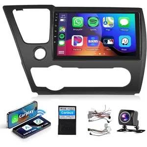Rimoody 2G+64G【DSP EQ】 Car Radio Stereo for Honda Civic 2013 2014 2015 2016 2017 with Wireless CarPlay/Android Auto/MirrorLink/9inch IPS Touch Screen/Bluetooth/GPS/WiFi/FM/RDS/AHD Backup Camera, Car Audio, Automotive